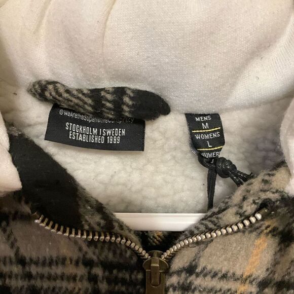 WeSC Liam Hoodie Shacket, Unisex Men- M, Women- L. NWT. Skater! Flannel hoodie - Picture 5 of 13